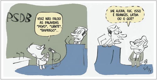 Charge do Benett na Folha de ontem.