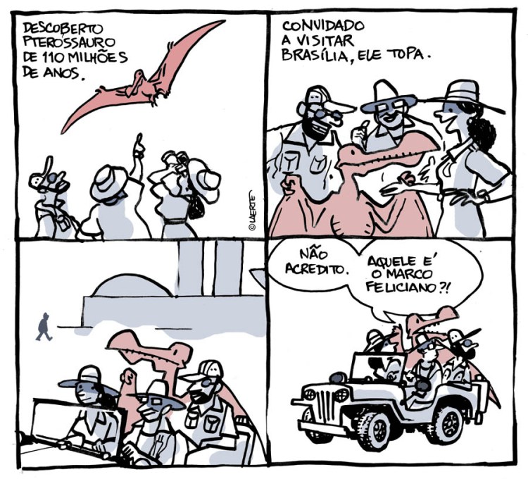 Desenho do gênio Laerte, na "Folha" de hoje. E isso é só o que vou falar sobre essa Comissão de Direitos Humanos aqui no blog, porque o pastor Feliciano (quem mesmo?) está gostando demais dos holofotes que vem recebendo nos últimos dias.