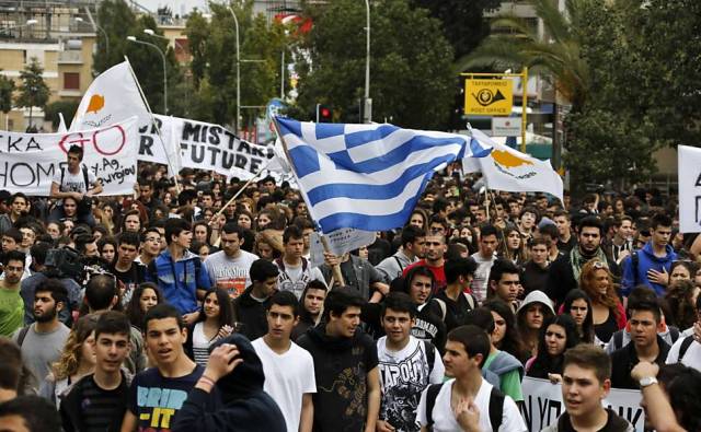 Protestos contra políticas de austeridade no Chipre em 26/3/2013. Foto: Yannis Behrakis/Reuters