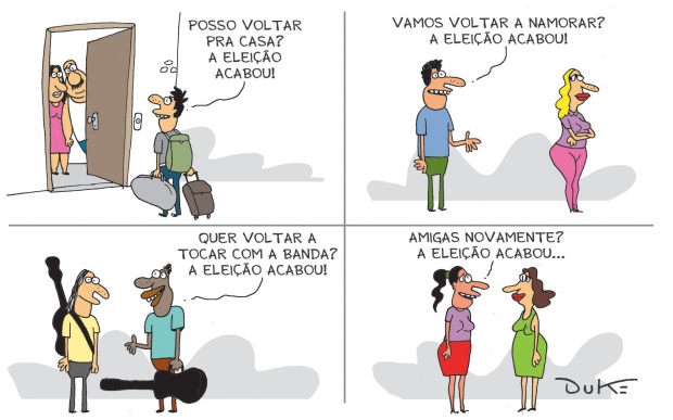 Charge do Duke, publicada no jornal "O Tempo" de 27.10.2014