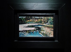 Lago no outono, de Kandinsky. Se não me engano, em óleo sobre tela.