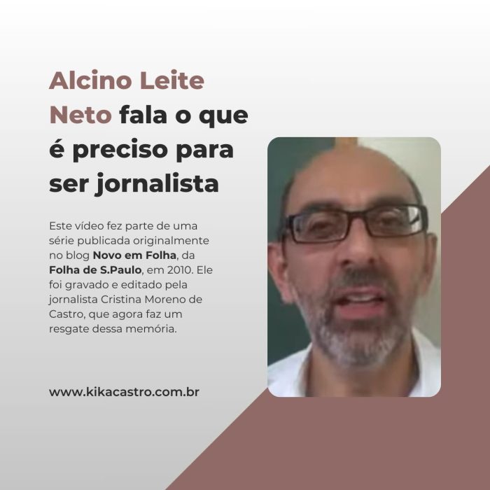 Alcino Leite Neto fala o que é preciso para ser jornalista