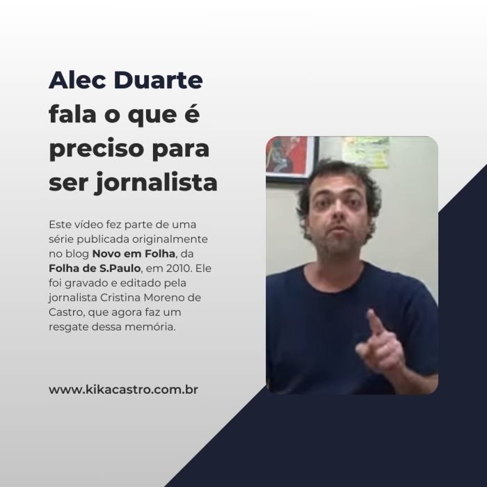 Alec Duarte fala o que é preciso para ser jornalista