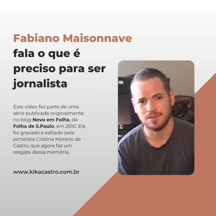 Fabiano Maisonnave fala o que é preciso para ser jornalista