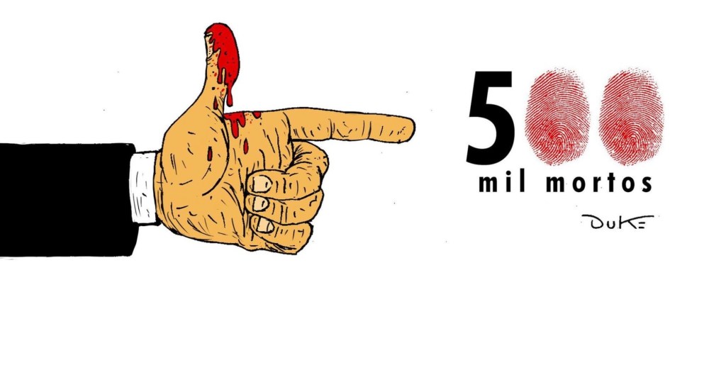 As capas de jornais no dia dos meio milhão de mortos por Covid e dos protestos contra&nbsp;Bolsonaro