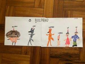 Desenhos do Luiz para O Caso do Bolinho, de Tatiana Belinky