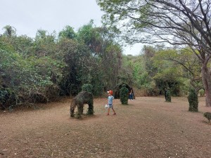 Esculturas de animais no zoo de BH