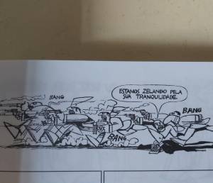 Charge do Ziraldo no jornal 'O Pasquim', feita durante a ditadura militar no Brasil: a violência, também presente nos dias de Bolsonaro.