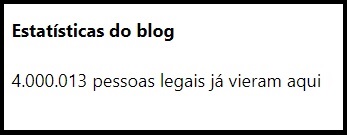 Estatísticas do WordPress mostram que mais de 4 milhões acessaram o blog até 1.11.2022.
