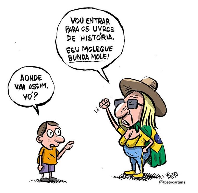 Charge de Beto sobre atos terroristas e golpistas em Brasília, em 8/1/2023.