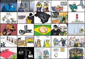 25 charges sobre os atos terroristas promovidos por bolsonaristas golpistas em Brasília, no dia 8/1/2023.