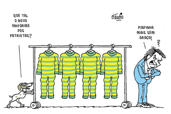 Charge de Claudio sobre atos terroristas e golpistas em Brasília, em 8/1/2023.