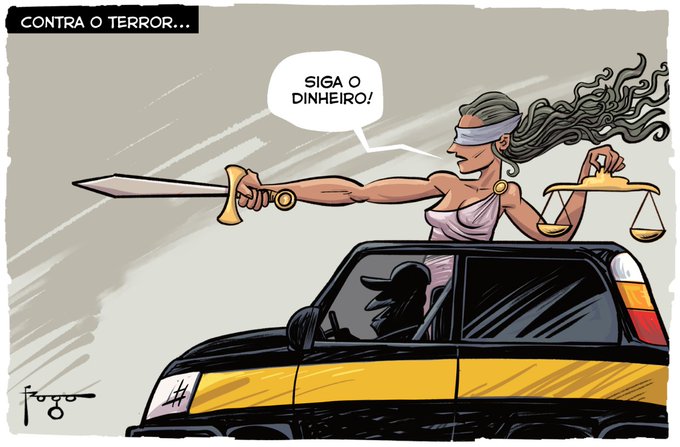 Charge de Fraga sobre atos terroristas e golpistas em Brasília, em 8/1/2023.