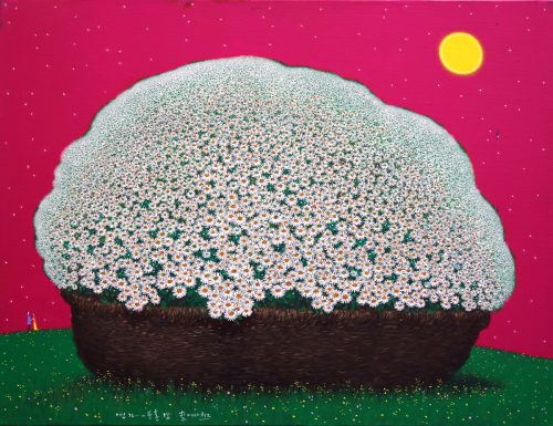 A belíssima arte de Youngcheol Lee enche nossos olhos na leitura de "As coisas que você só vê quando desacelera", de Haemin Sunim. Esta imagem foi tirada do site dele: https://namusai33.com