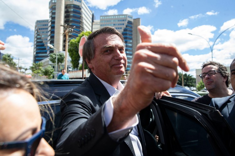 O ex-presidente Jair Bolsonaro após prestar depoimento à Polícia Federal (PF) sobre os ataques do dia 8 de janeiro em Brasília. Foto: Marcelo Camargo/Agência Brasil - 26.4.2023