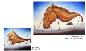 Sleep, de Salvador Dalí, e sua releitura, por Raquel Fernandes.
