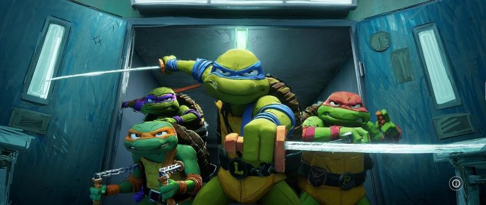 Cena do filme 'As Tartarugas Ninja: Caos Mutante', de 2023.