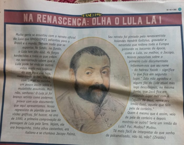 O italiano Jacopo Palma, sósia de Lula nascido séculos antes.