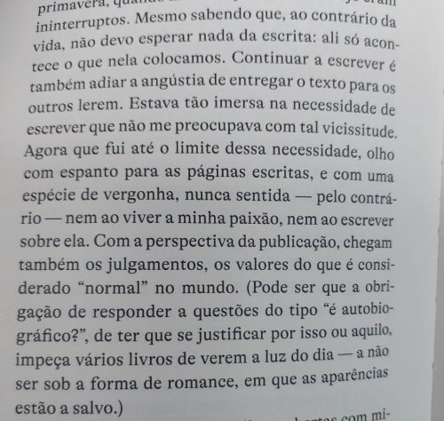 Trecho de 'Paixão Simples', de Annie Ernaux