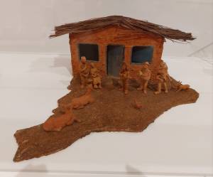 Presépio que faz parte da mostra com 50 vencedores do Concurso de Presépios da FAOP, que estão expostos no CCBB-BH até 6 de janeiro de 2024.