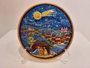 Presépio que faz parte da mostra com 50 vencedores do Concurso de Presépios da FAOP, que estão expostos no CCBB-BH até 6 de janeiro de 2024.