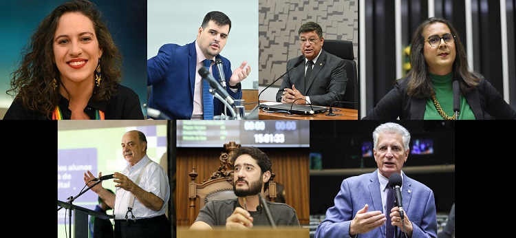 Os sete pré-candidatos à prefeitura de Belo Horizonte, em fotos públicas.