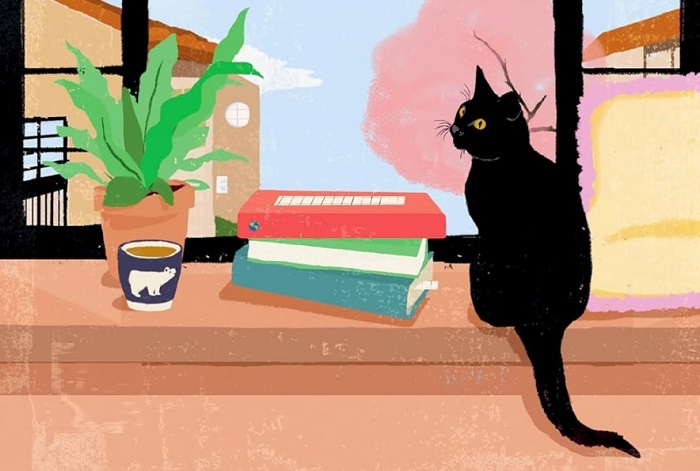 Ilustração na capa do livro 'A Biblioteca dos Sonhos Secretos', da editora Sextante.