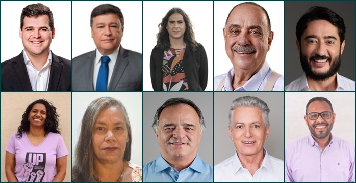 Os 10 candidatos à Prefeitura de Belo Horizonte nas eleições de 2024. Fotos: TSE