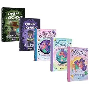 Os cinco livros já publicados, até janeiro de 2026, da saga Diário de Uma Princesa Desastrada, de Maidy Lacerda