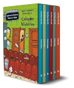 Alguns livros da coleção Agência de Detetives Marco & Maia.