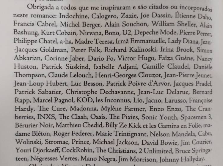 Agradecimentos do livro Três, de Valérie Perrin