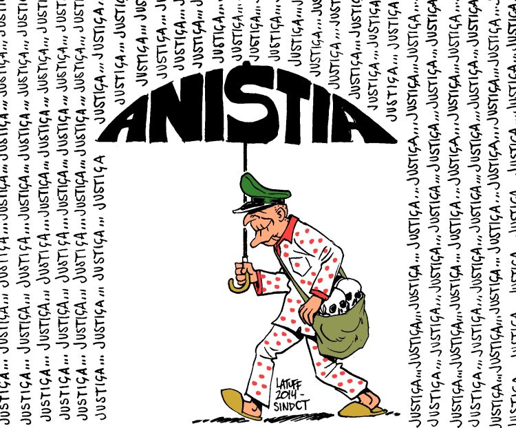 Charge de Latuff sobre a anistia aos generais da ditadura militar, que serve também para a anistia que se discute agora.