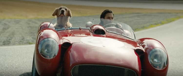 Cena do filme A Arte de Correr na Chuva, adaptação do livro de Garth Stein
