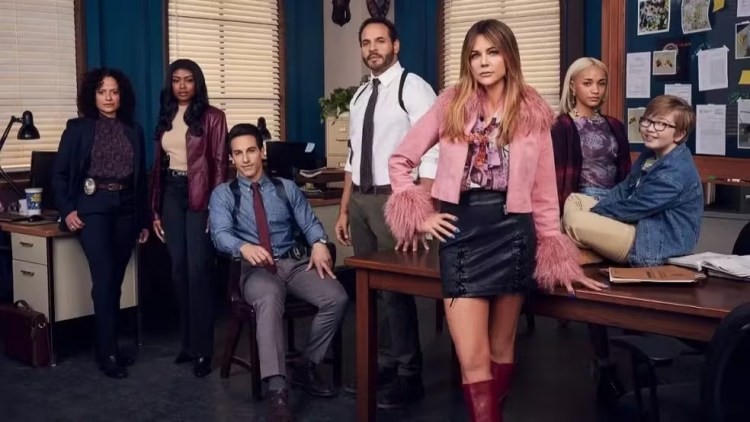 A equipe de detetives de Uma Mente Excepcional, com a consultora Morgan à frente (de rosa).