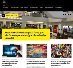 Blog da Kikacastro em outubro de 2020. Fonte: Web Archive.