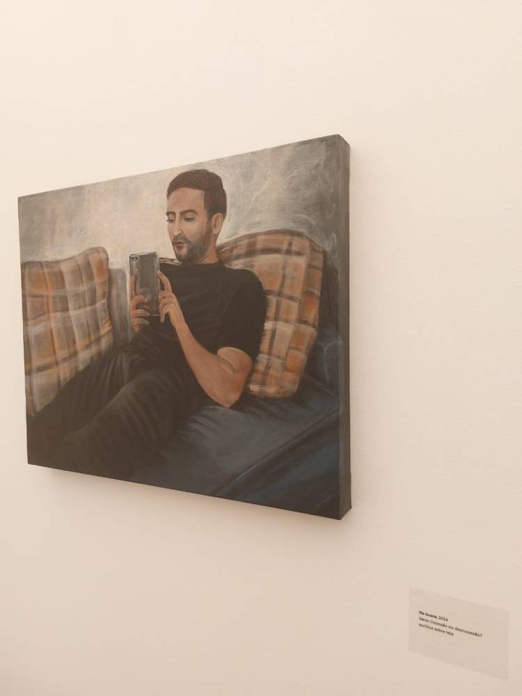 Obra "Na busca", de 2024, presente na exposição Contrapontos e Contratempos, de Marco Paulo Rolla. Foto: CMC / blog da kikacastro