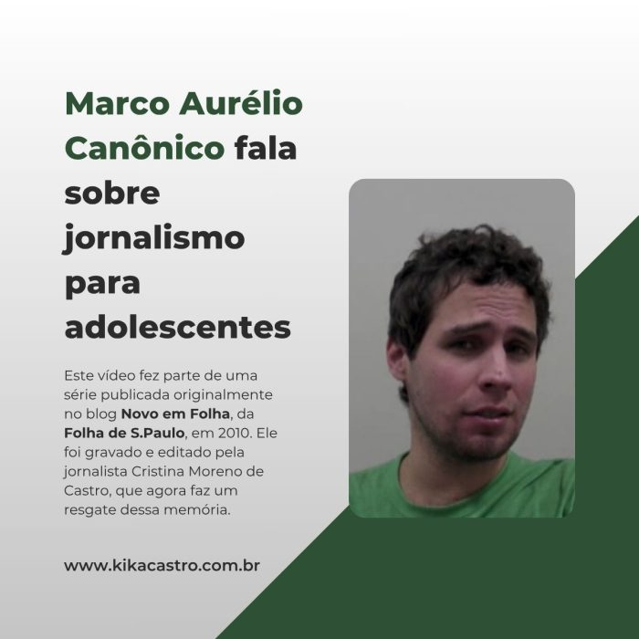 Marco Aurélio Canônico fala sobre jornalismo para adolescentes