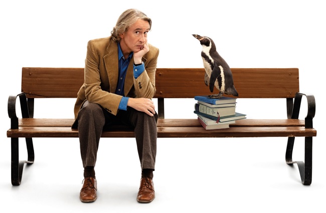 Imagem de divulgação do filme The Penguin Lessons, traduzido no Brasil como Lições de Liberdade.