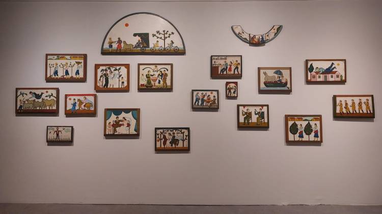 Obras de Mirian Inêz da Silva Cerqueira, artista que nasceu em Trindade (GO), em 1938, e morreu no Rio de Janeiro (RJ) em 1996. Óleos sobre madeira feitos entre 1975 e 1993.