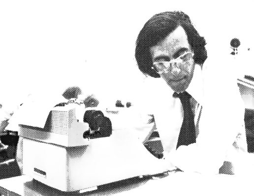 José de Souza Castro na redação do Jornal do Brasil, o JB, em sua sucursal em Belo Horizonte.