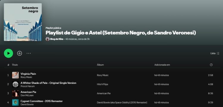 Setembro Negro, de Sandro Veronesi: leia minha resenha e ouça a playlist do livro