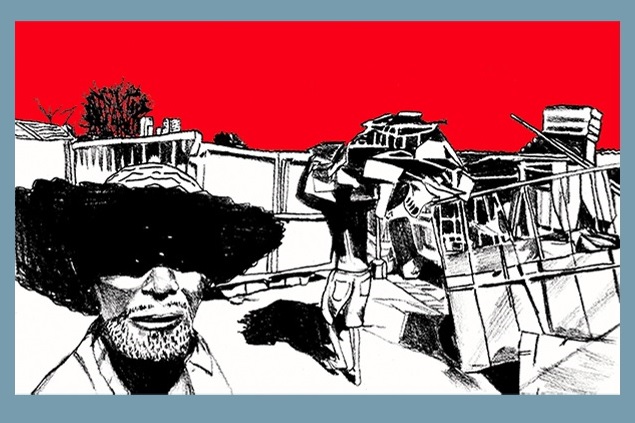 Ilustração no miolo do livro Quarto de Despejo, de Carolina Maria de Jesus. Crédito: Vinicius Rossignol Felipe