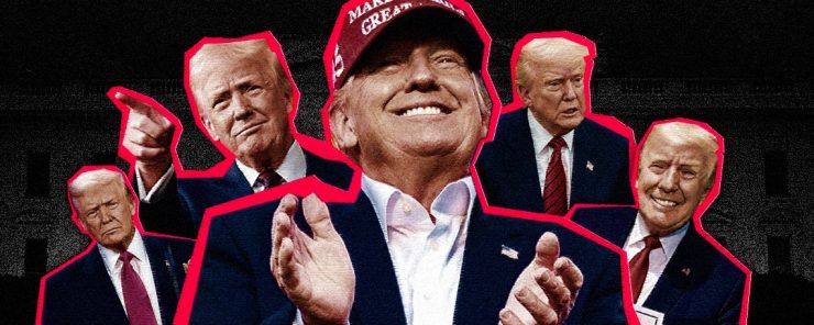 Colagem de imagens de Donald Trump publicada pela Repórteres Sem Fronteiras.