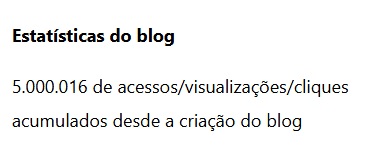 5 milhões de visualizações no Blog da Kikacastro em 20/2/2026