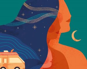 Ilustração de Paula de Aguiar para a capa de Tempo de Reacender Estrelas, de Virginie Grimaldi.