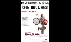 Banner do programa Barbearia de Blues que criei em 2007, provavelmente no Paint :)