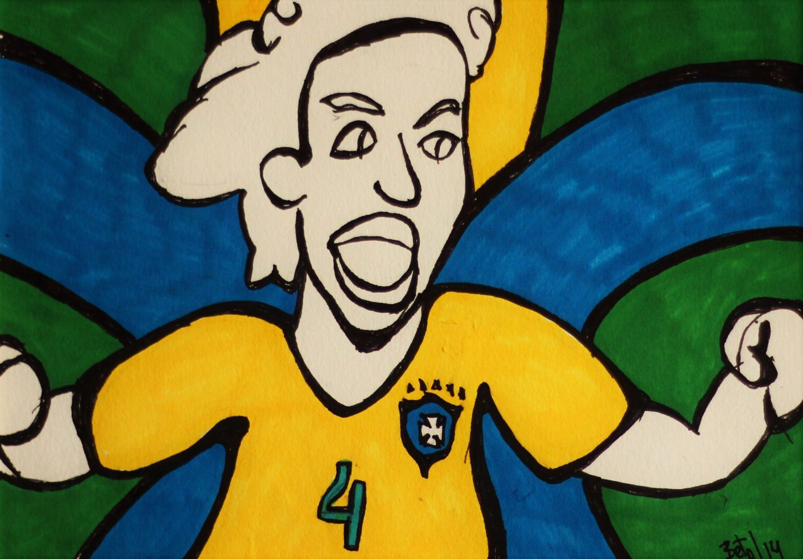 Ilustração de Beto Trajano em série feita durante a Copa do Mundo de 2014, no Brasil.
