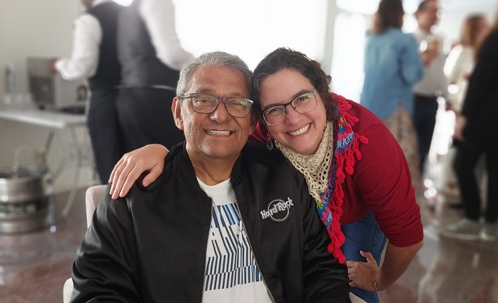 Tio Dodó e eu em seu aniversário de 75 anos, no ano passado.