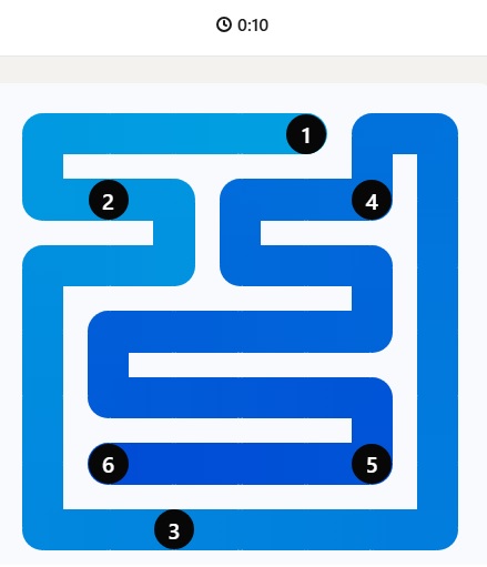 Tela do jogo Zip, do LinkedIn