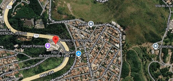 Ponteio Lar Shopping fica às margens da BR-356, já quase na saída de Belo Horizonte.